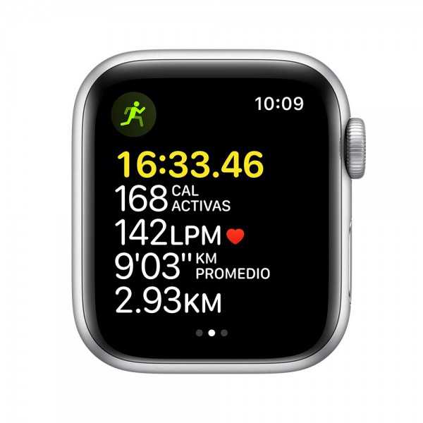Apple Watch Series 5 Cellular 40mm Silver Aluminum Case with White Sport  Band - S / M