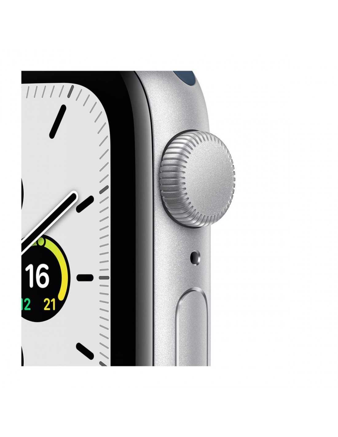 Apple watch silver aluminium case with white sport clearance band