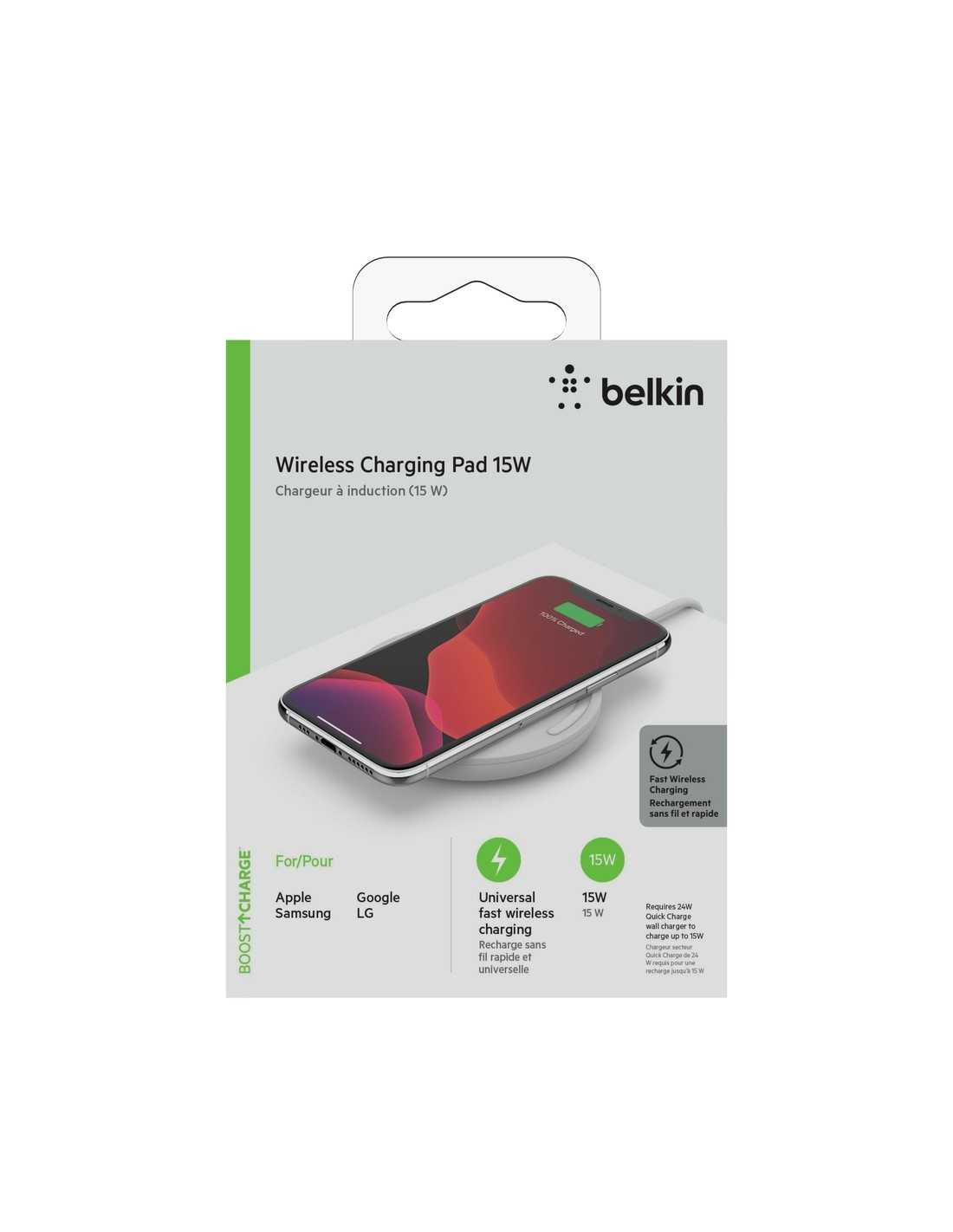 Belkin Boost Charge Pro MagSafe Cargador Inalámbrico 3 en 1 Blanco