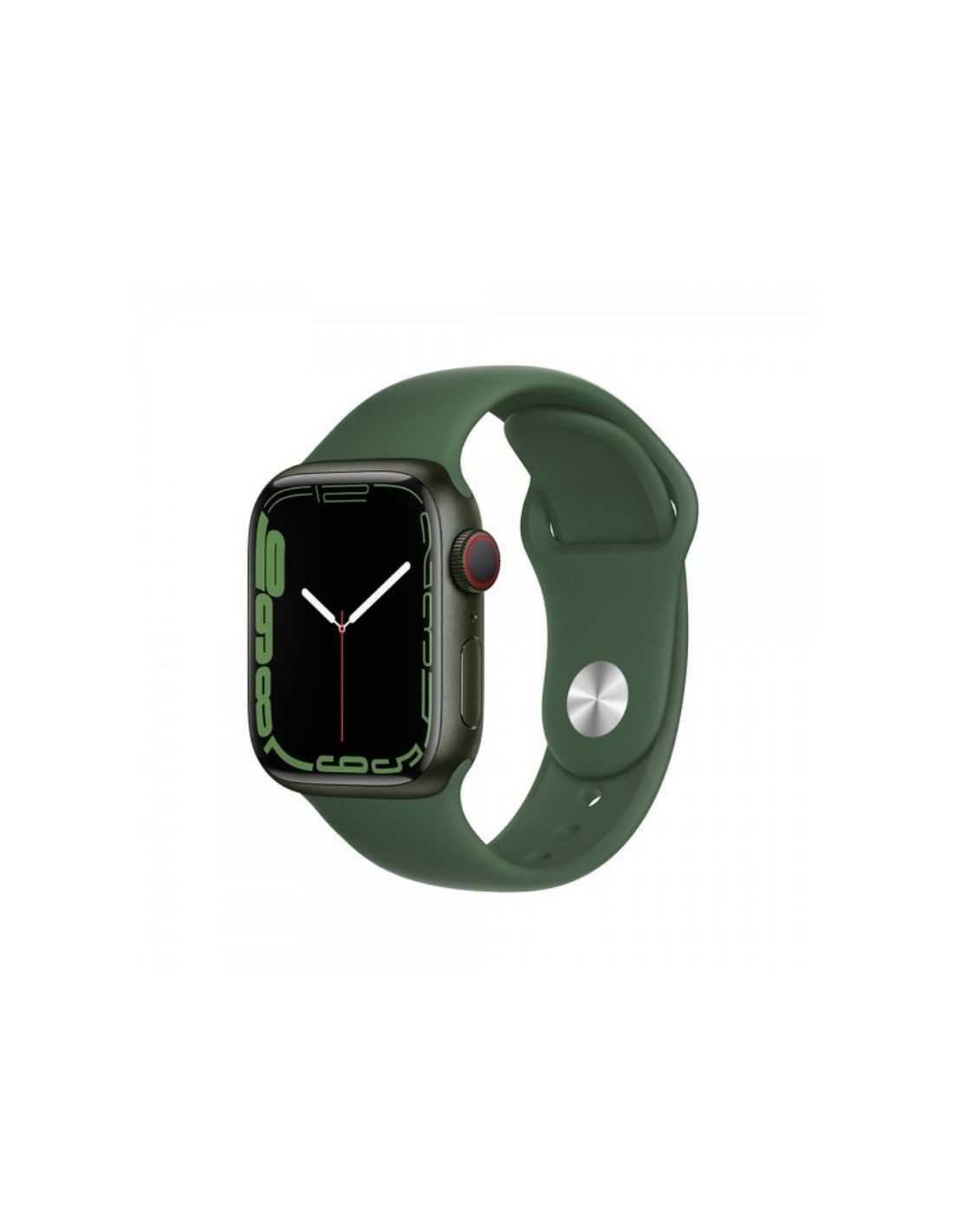 Apple Watch Series 7 GPS 41mm Green Aluminium Case Clover Sport Band